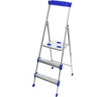 Стремянка стальная 3 ступени (0,63м), с лотком для инструментов